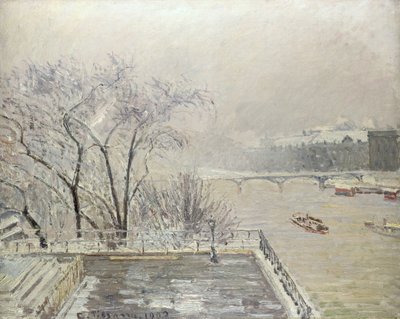 Le Louvre sous la neige - Camille Jacob Pissarro